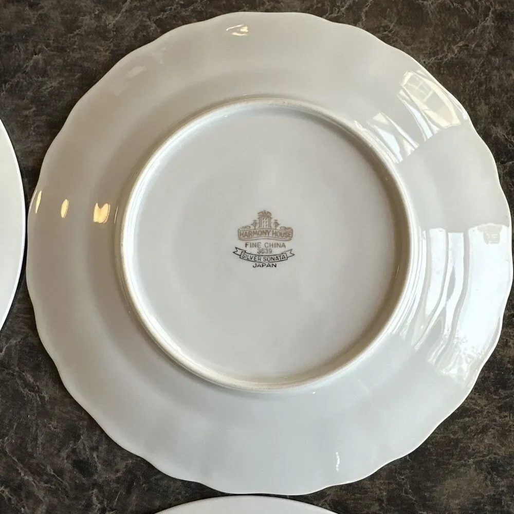 4 Mismatched Vtg Salad Cake Dessert Plates Pink Florals & Solids Cottage Core‎